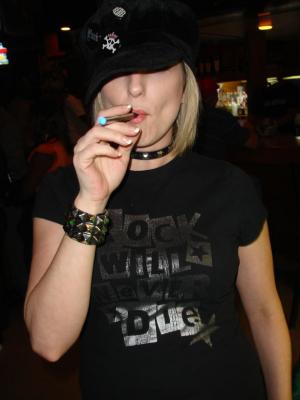 Me e-smoking while out for some karaoke