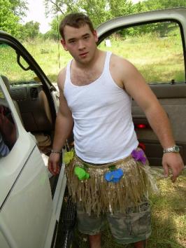 Me in New Braunfels on my families property in a hola skirt! lol