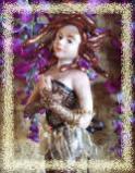 medusa doll, I used real shed snakeskin for this ones dress, she was fun to make.
