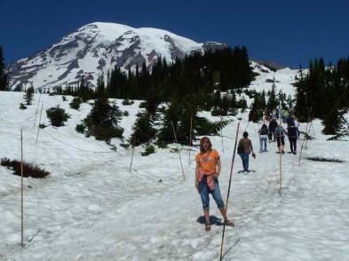 Mt. Rainer and yep, it was warm out