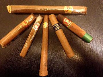 My first selection of cigars using Scarf-Ace's NET crock-pot extraction method...