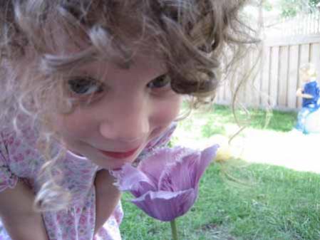 My grand-daughter & spring in Minnesota