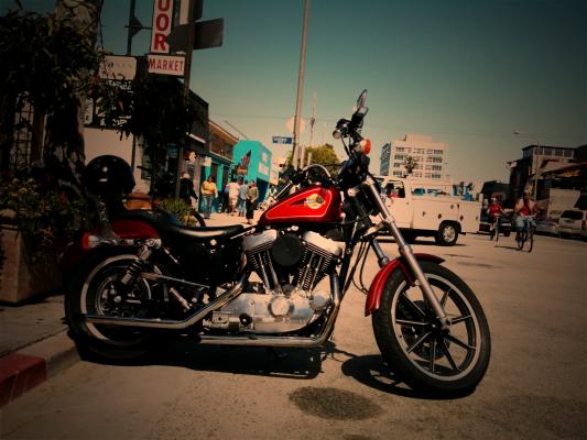 My Harley Sportster at Venice Beach, CA. 5 minutes from my apt.