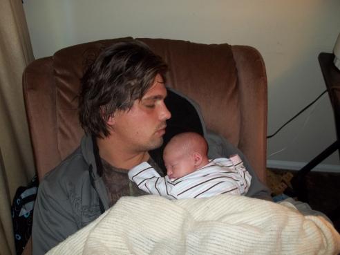 My hubby and my new baby!