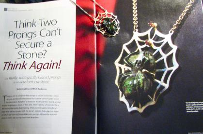 My most recent jewelry article for Art Jewelry Magazine on how to carve opal and use it to create a pendant.