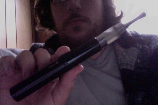 My new Joytech eVic Supreme with my 510 U-DCTank with an extended drip tip