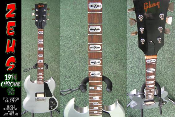 My Signature Gibson SG!  I called the main office at Gibson and gave them the serial number on this guitar, After getting the additional serial numbers off the volume and tone pots I found out she was made in 1971 not 1974.