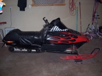 My Sled - This is a '95 XCR 600 - it originally was white with pink and orange graphics.
