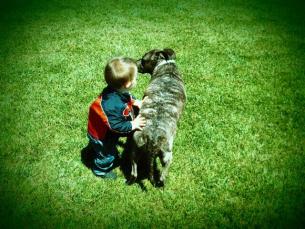 My son and our pooch