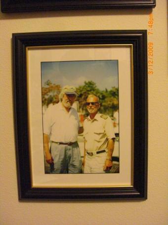 My stepfather and Cousteau's son Jean-Michel Cousteau 
He ferried him around giving him tour of area... in the Florida keys years ago...