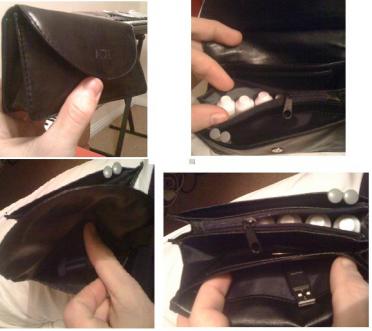My trusted pouch 5 compartments which I purchased here... 

http://www.smokiejims.com/products/Ash_5_Compartment_Tobacco_Pouch-252-0.html