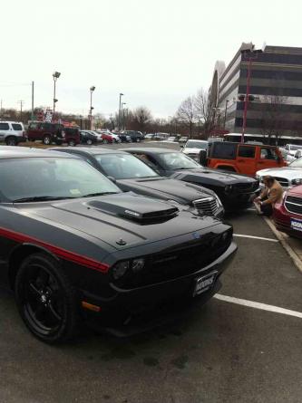 Our cars! MOPAR '10 in the front, 2009 Jetta TDI, 2009 R/T Challenger in rear.
