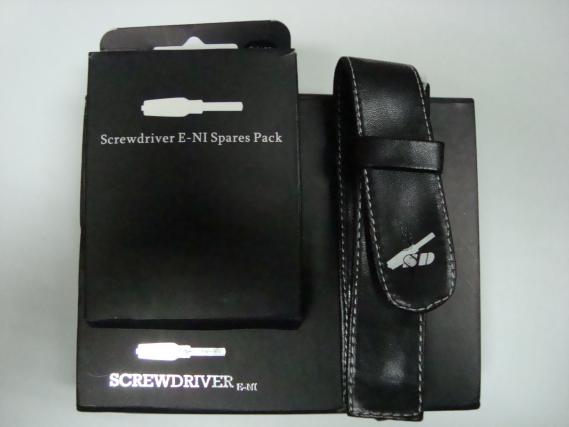 PACKAGE #1 (SDMKII FULL)

Screwdriver MKII + Screwdriver E-NI Spares Pack (Silver) + Screwdriver MKII Leather Case +5 pcs 510 atomizer from totallywicked-eliquid (Platinum) + 5 510 empty cartridge â€“ whistle tip â€“ (Black) + FREE 10ML E-liquid + FREE Postage