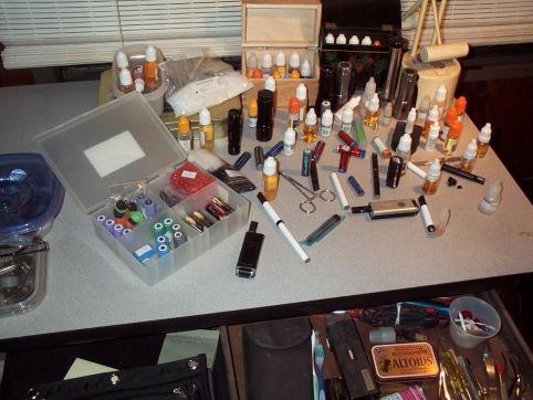Perhaps getting a little carried away with this 'vaping' thing. No matter... beats the #%!@&# hell outta' smoking!