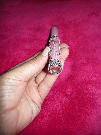 Pink jeweled bottom on ego T