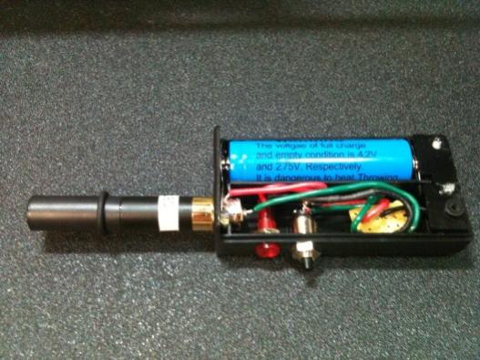 Radio Shack Project Box - momentary switch and LED. Replacable 14500 battery