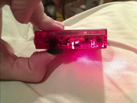 Side view of it lit.