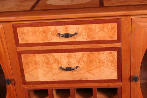 Sideboard drawer face detail.