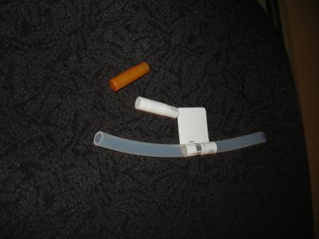 Silicone tubing for eCigGrip beside carts for comparison