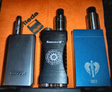 Silver Kamry 20 watt & Silver Anima
Smowell Dual Mec & Lethal RDA
Angel Dual Mec & Yep RDA