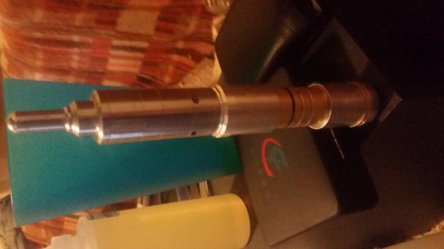 Simple. M16 Sentinel Aluminum and brass clone. Stainless Steel Kayfun 3.1 Tank. Cotton wick. Hawk Sauce 6mg nic, 50/50 e juice