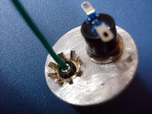 Sliced the 510 connector into tabs and then bent the tabs down for added strength. They will also be J-B welded.
