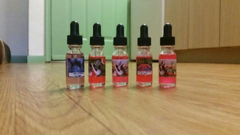 Some bottles of delicious juice
