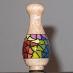 Stained Glass Rainbow Clay on Maple