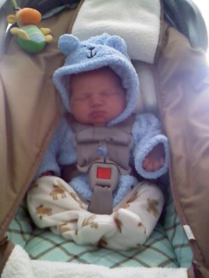 Taking the little man home from the hospital!