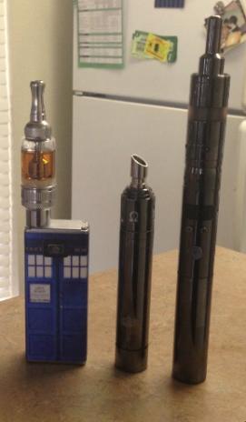 Tardis MVP, chrome black Neme with Omega, chrome black VAMO V5 with Kayfun