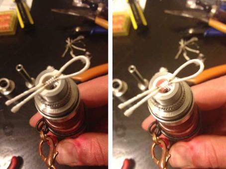 Test-firing the Terminator-C atomozer head on my AcryliMax after testing it for continuity and resistance on my multimeter--the moment of truth!