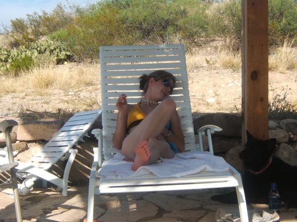 The "old" me smoking a cigarette at my favorite spot on this planet