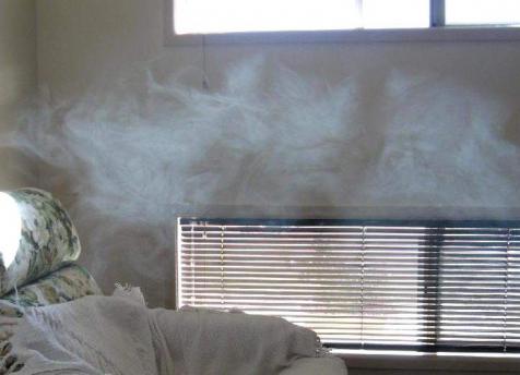 This is a photo of a vape cloud produced by three vapes on my Joye Ego using 100% VG juice and a low resistance cartomizer. The cloud look full and thick only because the sun is hitting it and magnifying the effect. It also more steamy because the room was cold...15 centigrade.