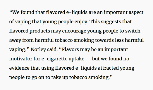 UK e-liquid flavor study 2021