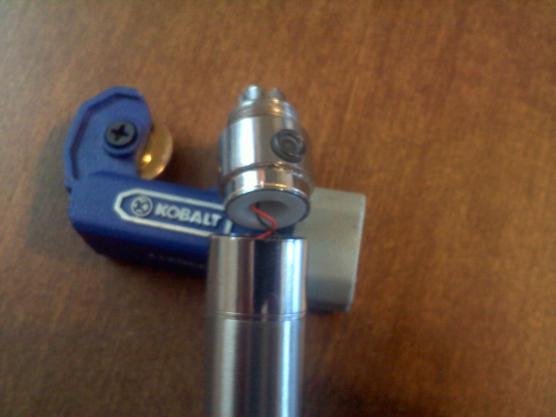 used pipe cutter on the seam