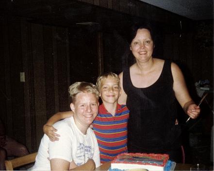 Vanessa and her sons, Jacob and Freddie  June 1997

Not one of my better pics, but realistic anyway, Ha ha.