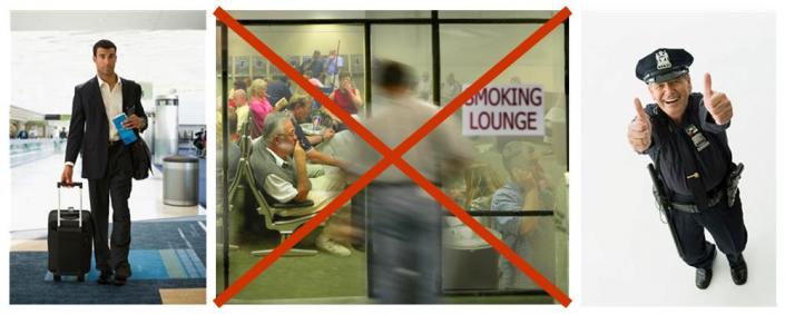 vaping permited at airport