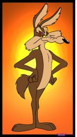 Wile E. Coyote Sun Back Round