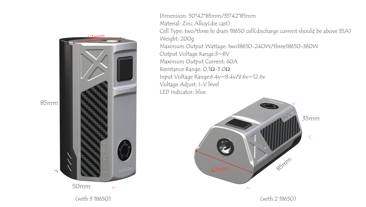 Tesla Invader 2/3 VV mod review by Mjag...No, it's not a sex toy! | E- Cigarette Forum