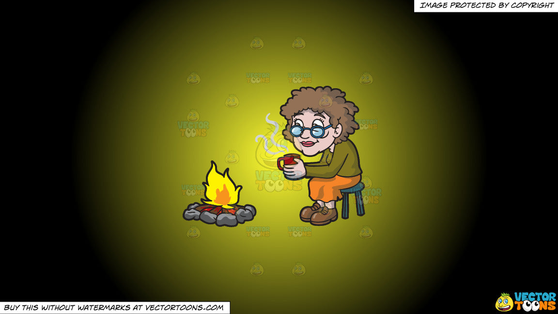 an-old-woman-drinking-coffee-beside-the-campfire-on-a-yellow-and-black-gradient-background_1200x1200.jpg