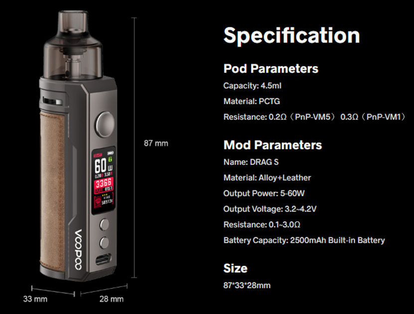 VOOPOO_DRAG_S_Mod_Pod_Kit_Specification.png